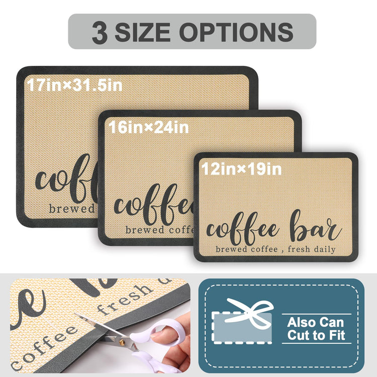 Coffee Mat Absorbent Hide Stain Rubber Backed Dish Drying Mat for Kitchen Counter