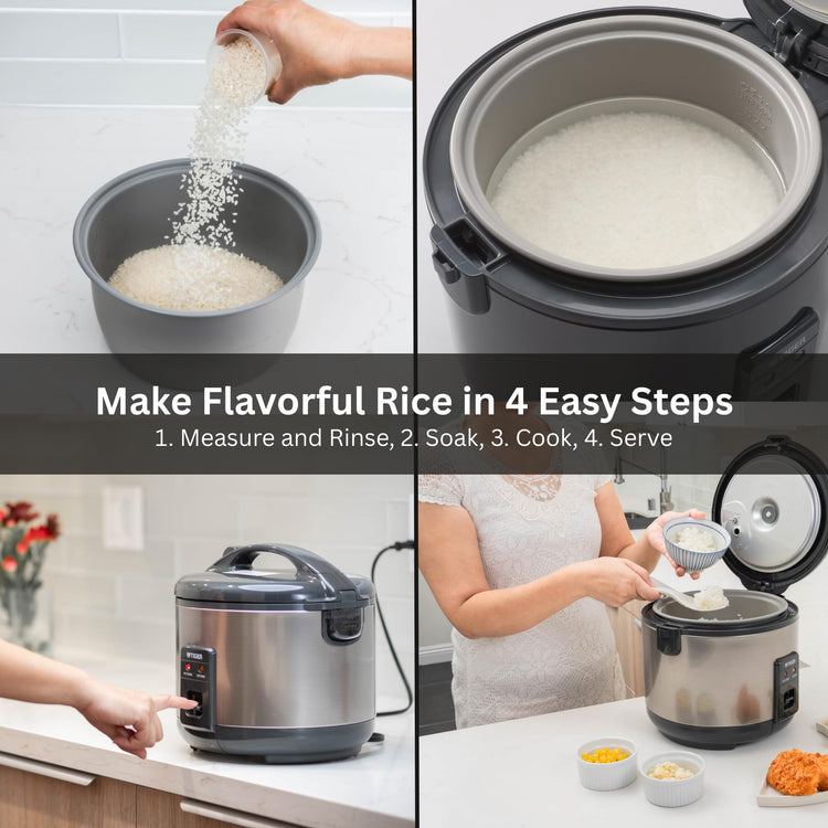 JNP-S18U-US 10 Cup Capacity White Rice Cooker with Non-Stick Inner Pot, Retractable Power Cord, and Keep Warm up to 12 hours (Urban Satin)