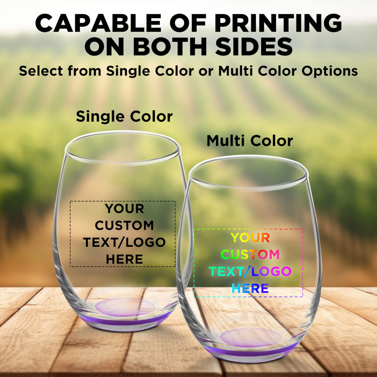Custom Stemless Wine Glasses by ARC 5.5 oz Set of 12 (100 Count)