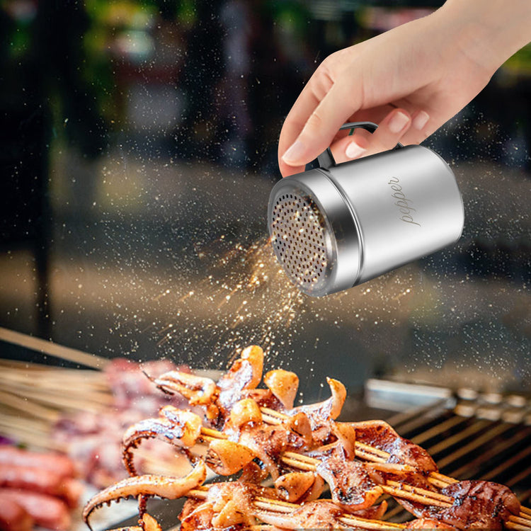Stainless Steel Salt and Pepper Shakers Set (10 Ounce)