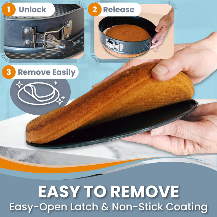 8 Inch Springform Pan for Cheesecake with Leakproof Silicone Sleeve