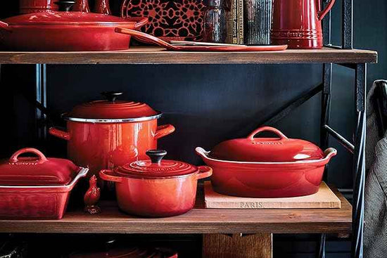 Le Creuset Stoneware Heritage Covered Square Casserole, 2.5 qt. (9"), Cerise