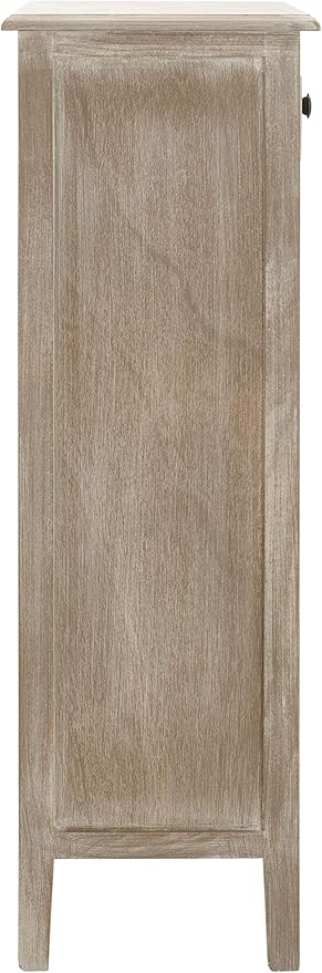 SAFAVIEH Home Collection – Michaela White Washed Storage Unit with Woven Basket Drawers, British Colonial Farmhouse Accent Storage, Fully Assembled (AMH5744E)