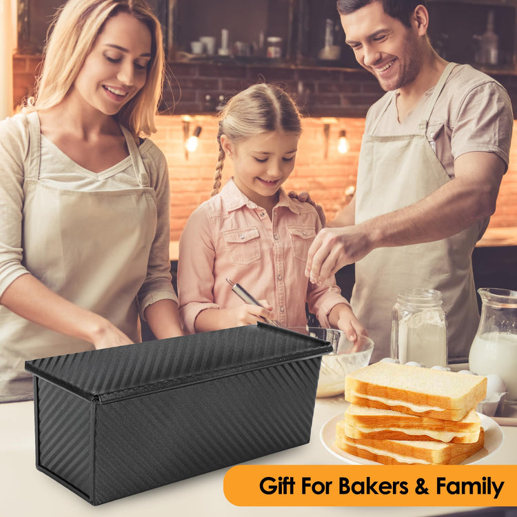 2pack 1LB Black Pullman Loaf Pan with Lid (2 Count)