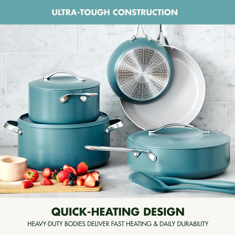 Nova 10 Piece Cookware Pots & Pans Set
