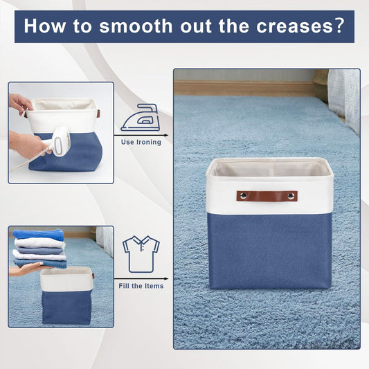 Collapsible Fabric Storage Cubes 11x11 Cube Storage Bins (4 Count)