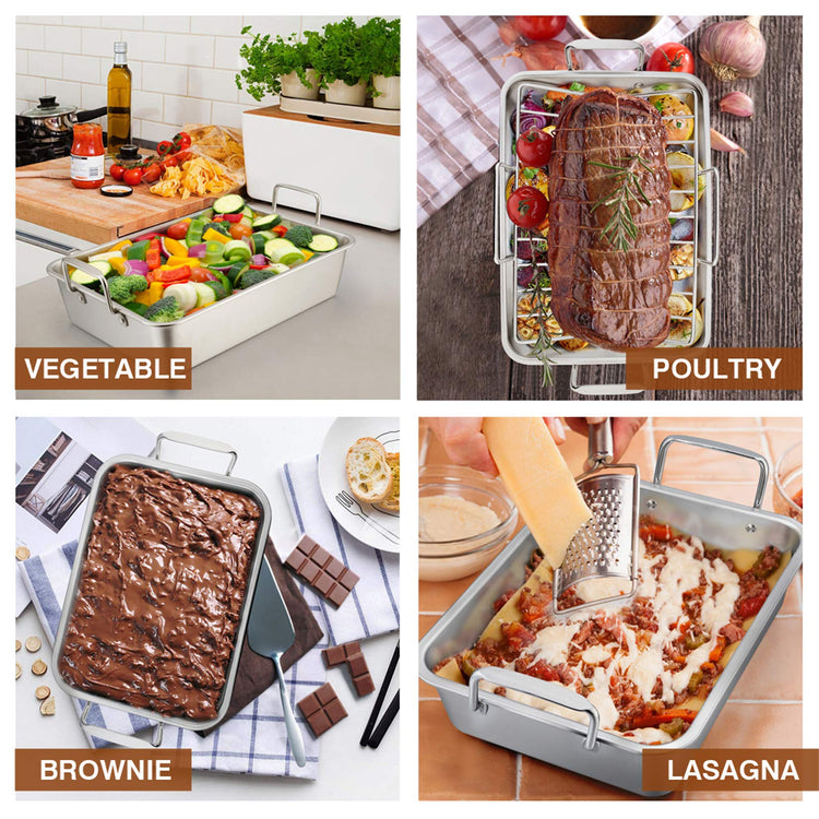 14" Roasting Pan with Racks