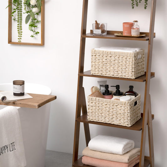 White Wicker Baskets for Storage (2 Count)