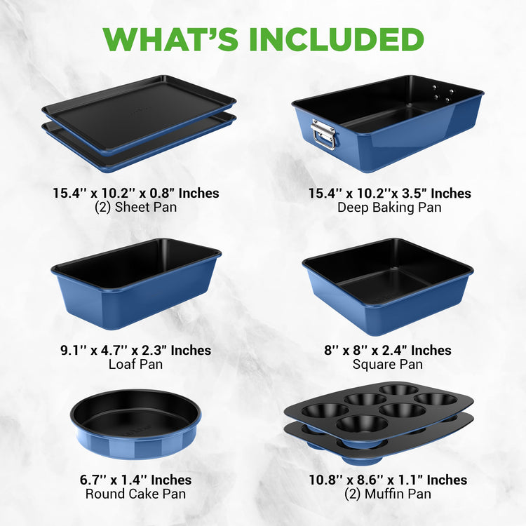 8 Piece Nonstick Stackable Bakeware Set