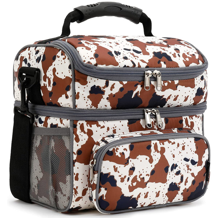 Double Layer Cooler Insulated Lunch Bag Adult Lunch Box Large Tote Bag for Men (2 Count)