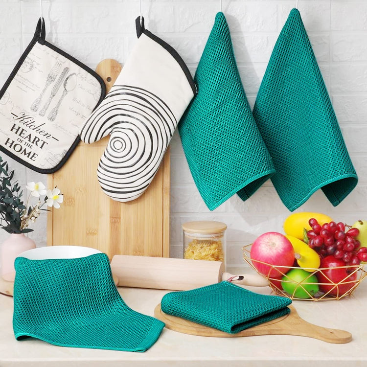 100% Cotton Waffle Weave Kitchen Dish Cloths 12 (12 Count)