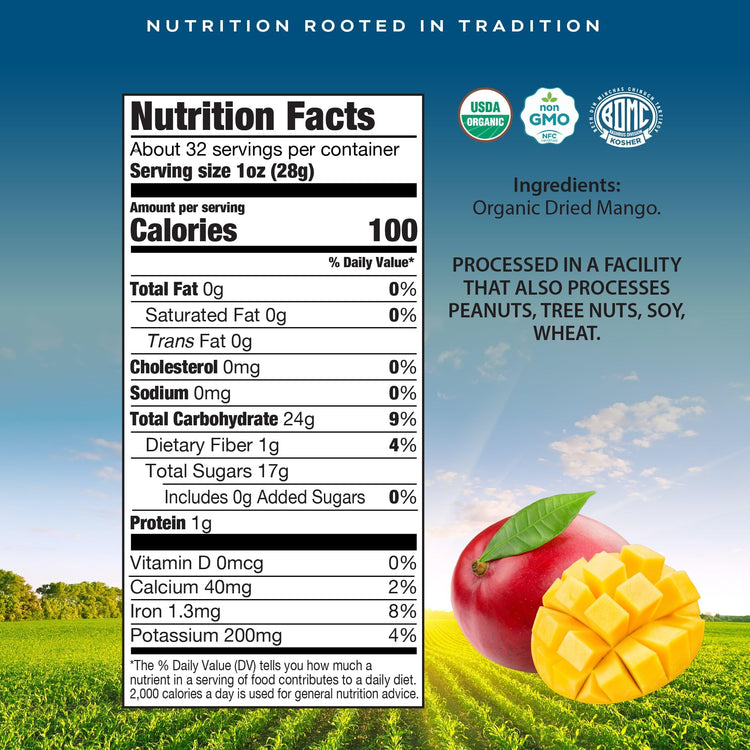 CROP BY POP Organic Sun Dried Mango Slices (32 Ounce)