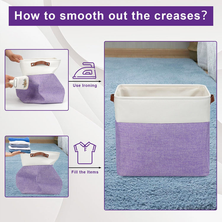 Large Fabric Storage Baskets (3 Count)