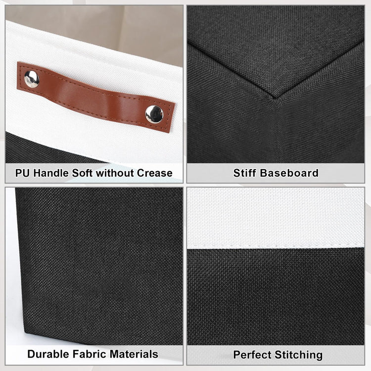 Storage Bins Large Fabric Storage Baskets for Shelves 3 Pack (3 Count)