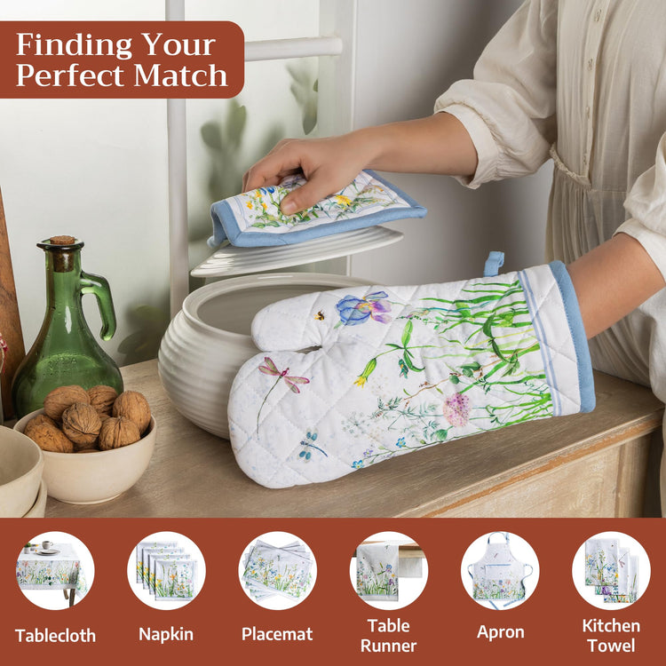 Maison d'Hermine Oven Gloves 100% Cotton Oven Mitt