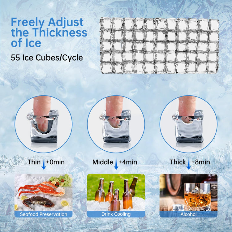 200 lbs High Output Ice Maker Undercounter Built