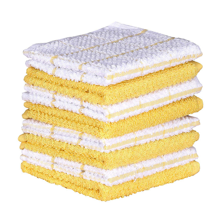 Cotton Kitchen Dish Cloths Set of 8 (8 Count)