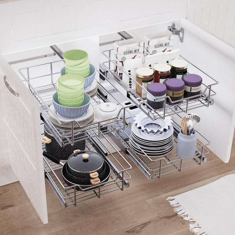 Pull Out Cabinet Organizer 11" W X 22" D