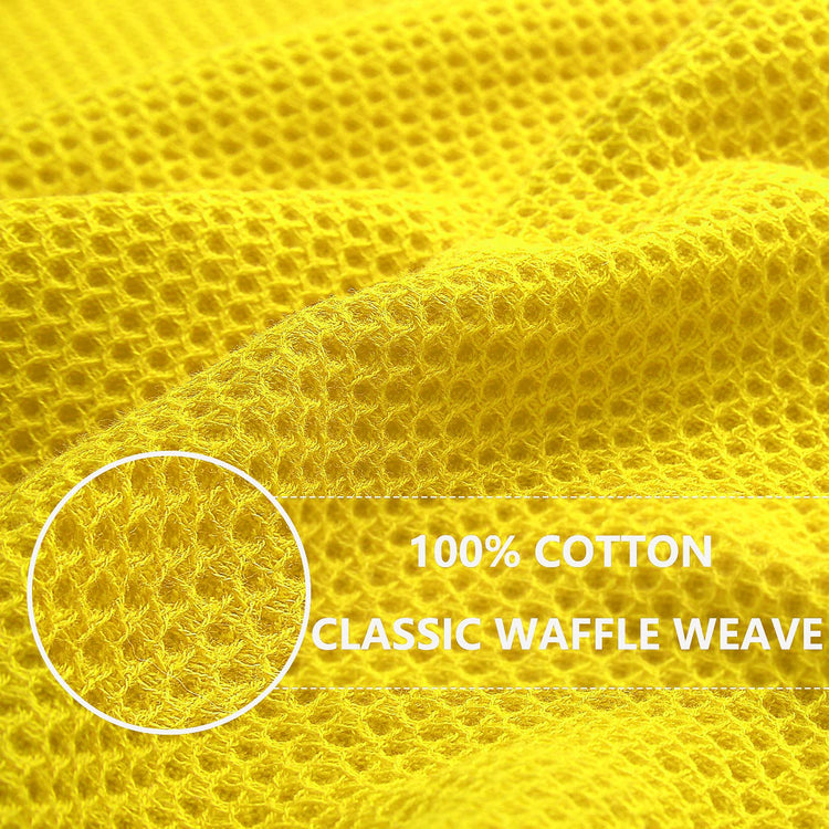 100% Cotton Waffle Weave Kitchen Dish Towels 4 (4 Count)