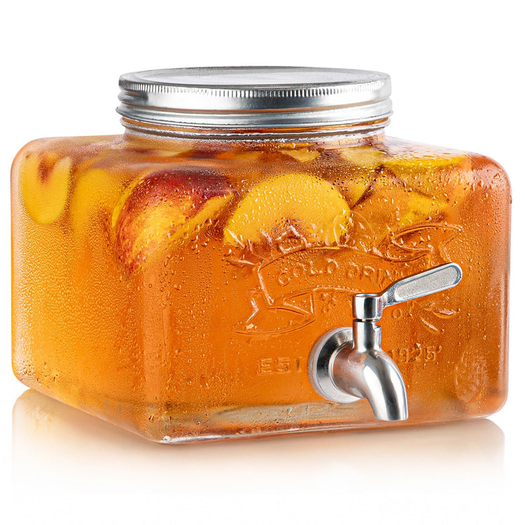 Glass Drink Dispenser for Fridge