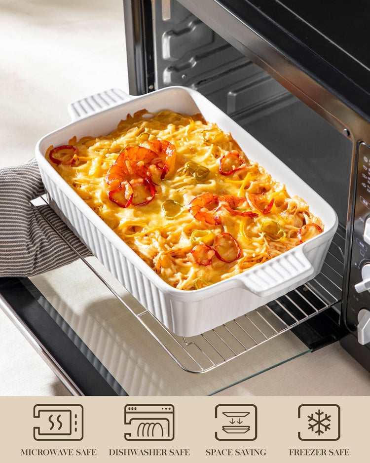 4.4QT Ceramic Casserole Dishes for Oven