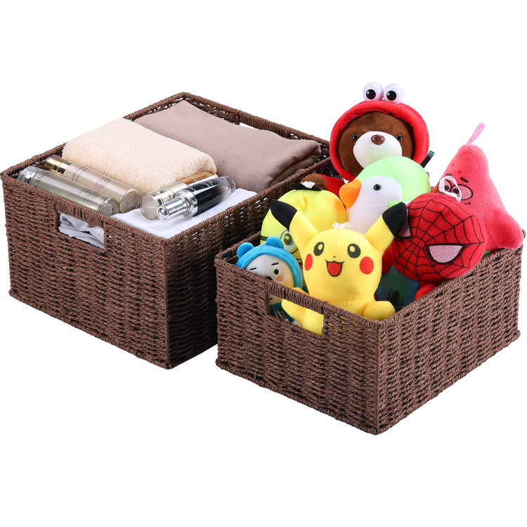 Large Woven Storage Baskets (2 Count)
