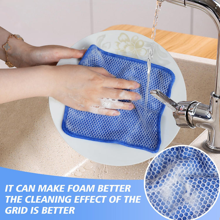 Dish Cloths for Washing Dishes with Scrub Side (9 Count)