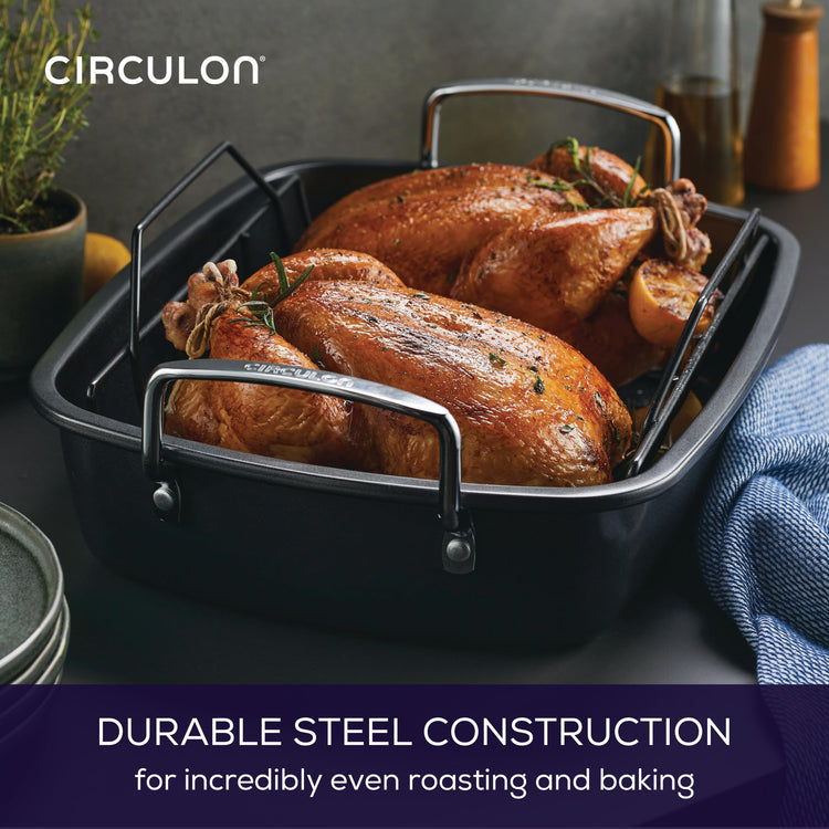 Ultra Lasting Nonstick Roasting Pan with Rack