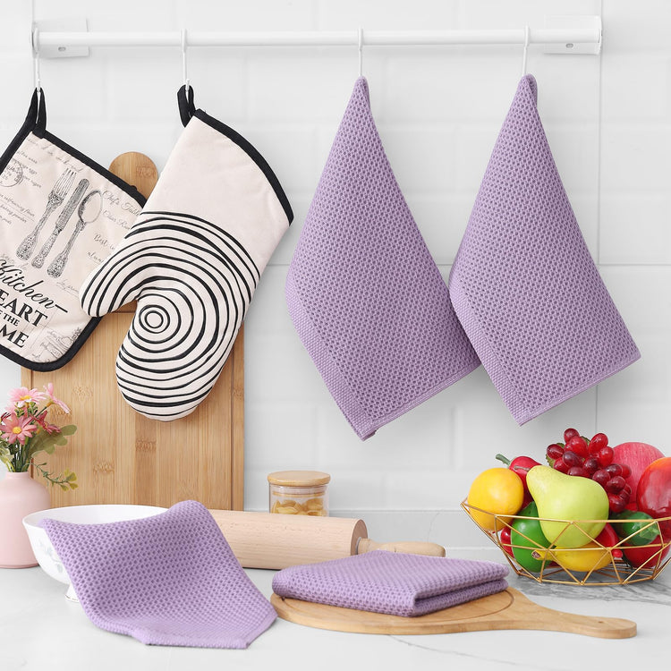 100% Cotton Waffle Weave Kitchen Dish Cloths 6 (6 Count)