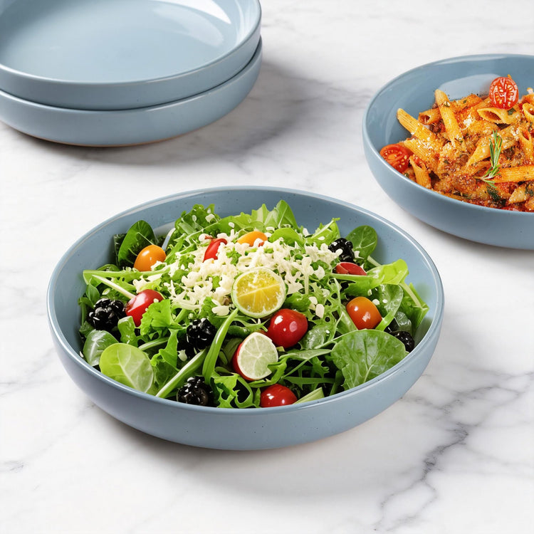 8.75'' Large Ceramic Pasta Bowls (4 Count)