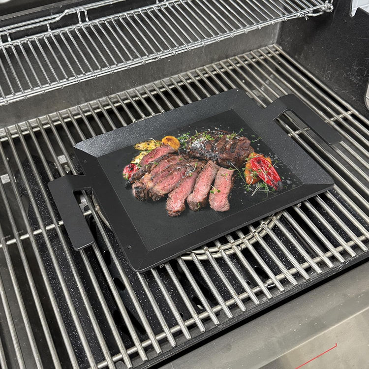 Carbon Steel Griddle - Professional Cookware Griddle Pan for Induction, Stove Top, Gas Grill, Cooktop, Electric and more, 17" x 10" NonStick Flat Top Griddle Plate Skillet, Indoor/Outdoor Use - Nestoria