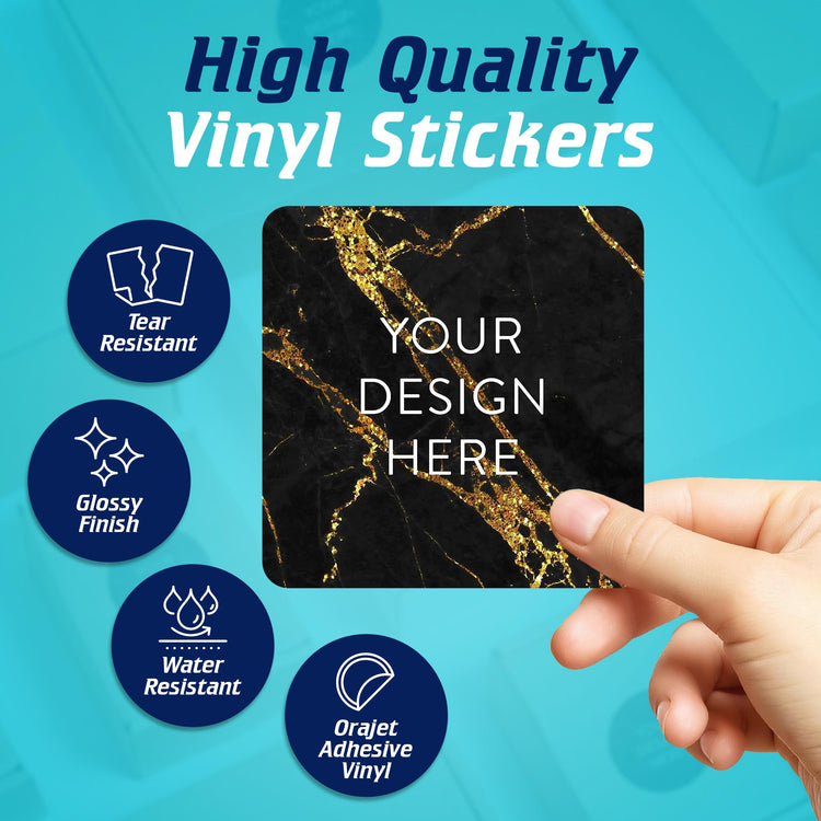 Custom Vinyl Stickers Your Image (100 Count)