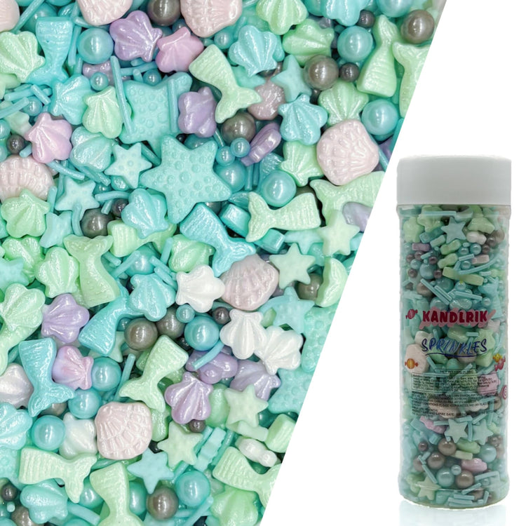 Ocean Sprinkles Candy Mix Size Edible Pearls Cake Decorations Cupcake Toppers Cookie Decorating Perfect for Wedding Party Valentine Halloween Christmas Supplies 4.58OZ (4.58 Ounce)
