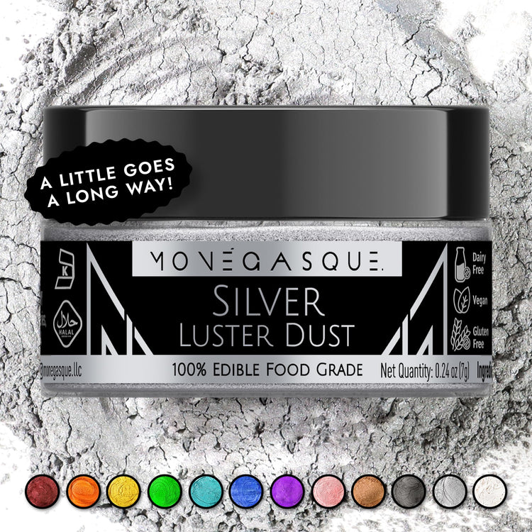 Silver Edible Glitter for Drinks & Cakes