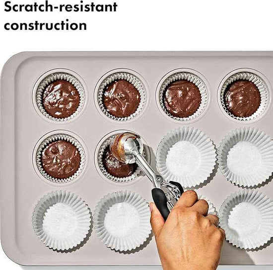 OXO Good Grips Non-Stick Pro Ceramic Coated Metal Bakeware 12 Cup Muffin Pan – Biscuit