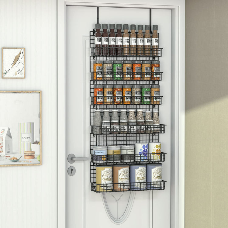 6 Tier Spice Rack Organizer with Door Hook