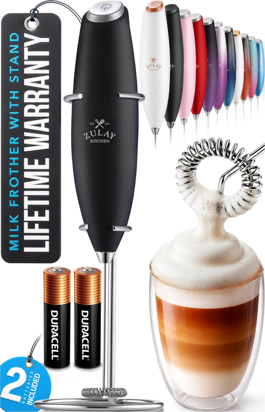 Powerful Milk Frother Wand With Duracell Batteries