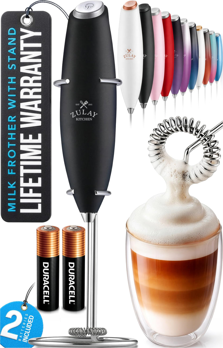 Powerful Milk Frother Wand With Duracell Batteries