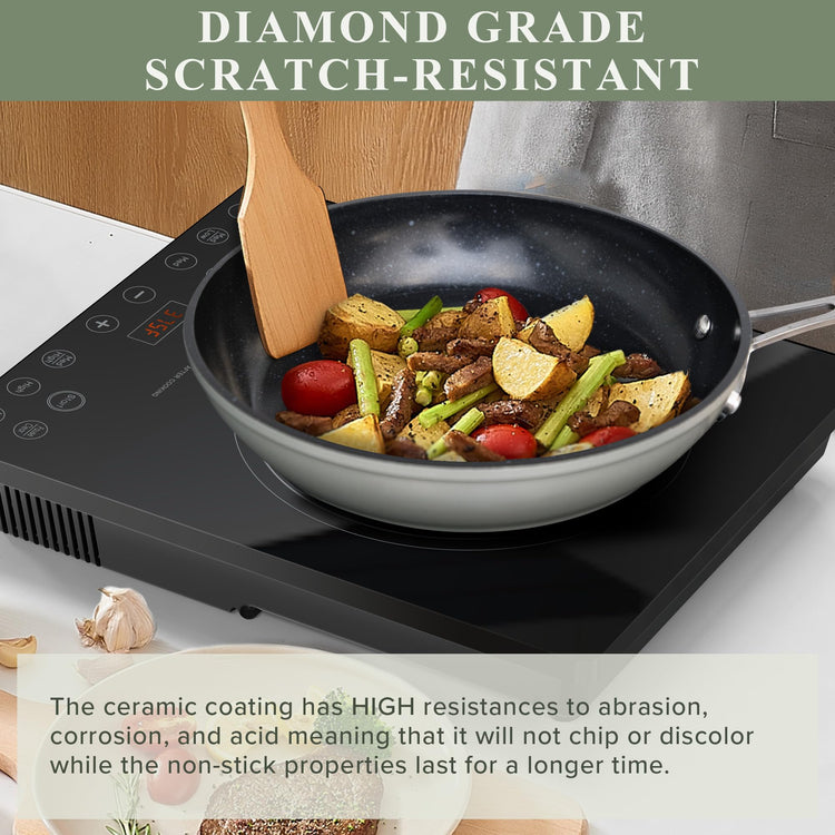 Healthy Duralon Blue Ceramic Nonstick Cookware Set