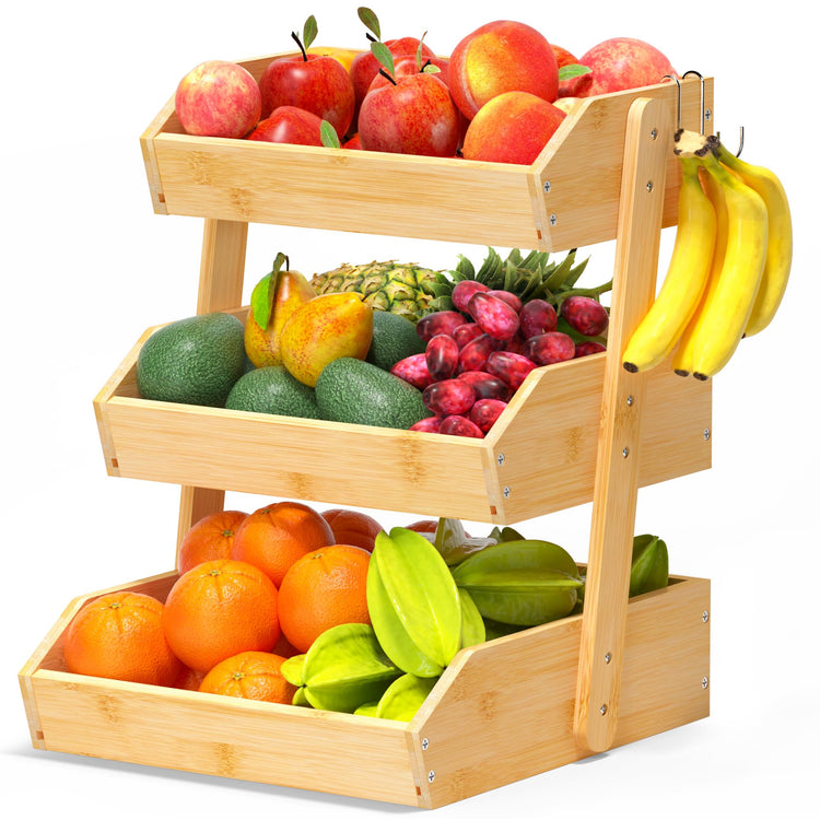 Bamboo Fruit Basket for Kitchen