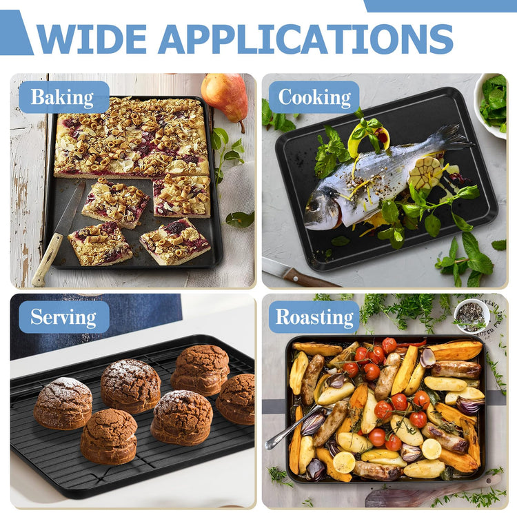 Nonstick Baking Sheet with Rack (4 Count)