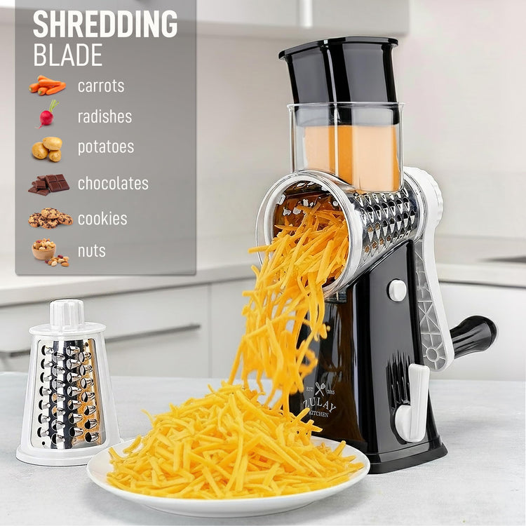 Rotary Cheese Grater 5 Blade Cheese Shredder