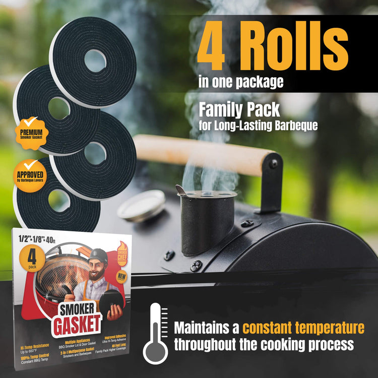 XXL 40 FT Grill Gasket for Smokers (4 Count)