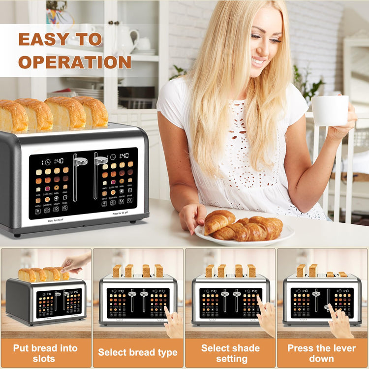 4 Slice Toaster Touch Screen (4 Count)
