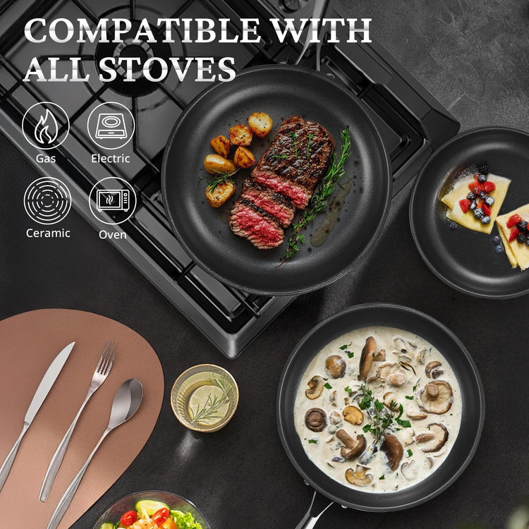 12" Titanium Ceramic Nonstick Frying Pan