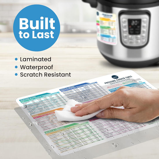 Instant Pot Cooking Times Chart - Pressure Cooker Accessories Cook Times - Easy to Use & Clean Strong Magnet Kilograms - Instant Pot Cheat Sheet Magnet Set Quick Reference Guide (White) - Nestoria