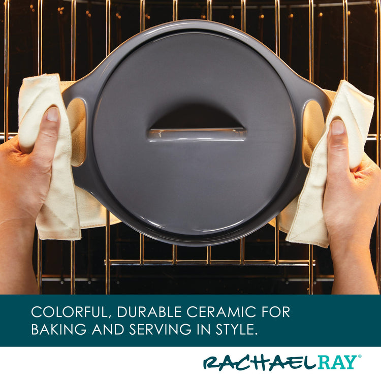 Solid Glazed Ceramics Casserole Bakeware
