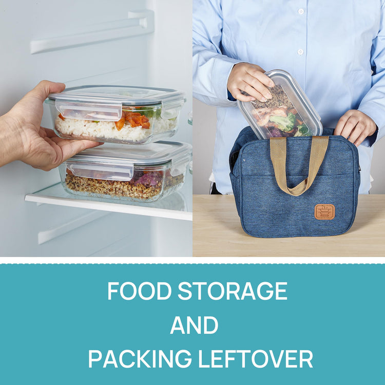 5Pack 22oz Glass Storage Containers with Lids (5 Count)