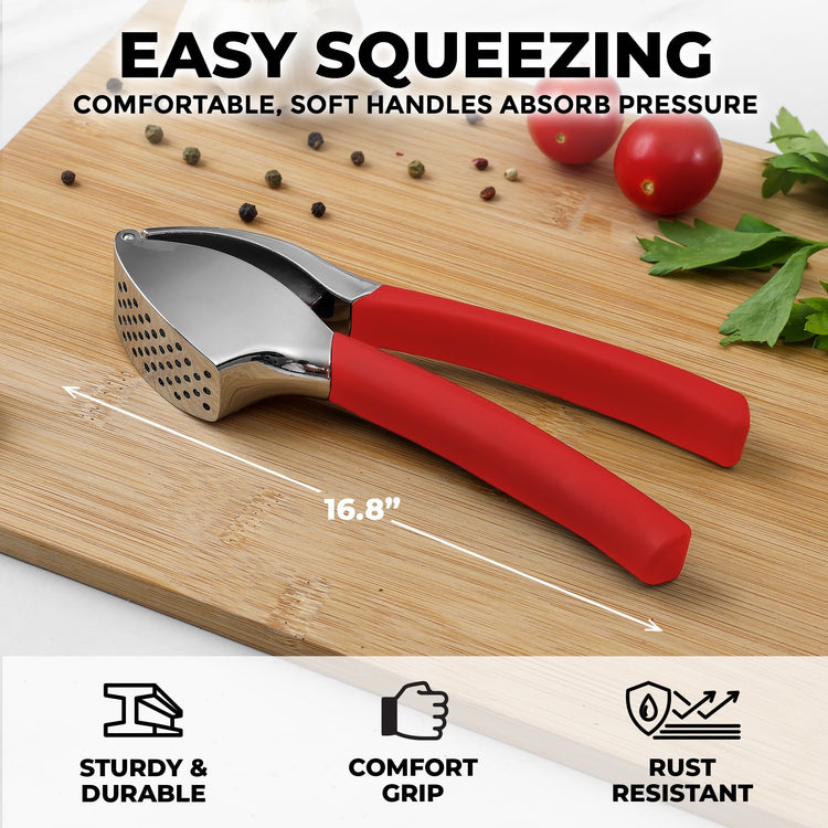 Metal Comfort Grip Garlic Press