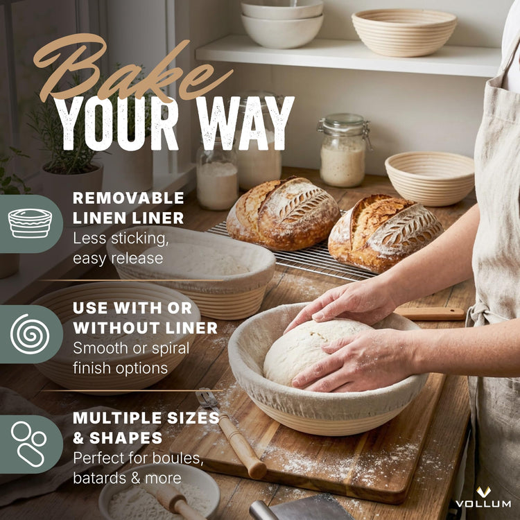 Banneton Bread Proofing Basket with Liner